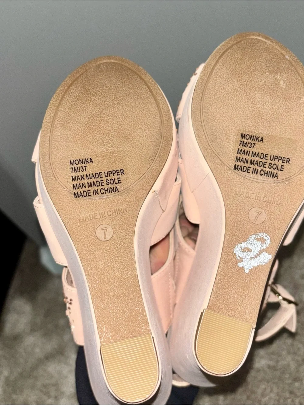 Women’s tan Wedge Sandals - Picture 3 of 3